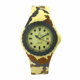 ToyWatch JYA03SY Jelly Army Camouflage Yellow Dial Unisex Plastic Watch
