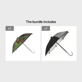 Motorcycle Bicycle Mobile Phone Holder Umbrella, Portable Waterproof Anti-permeability Mini Umbrella Smartphone Motorcycle Decoration Accessories (Color: Camouflage+Black)